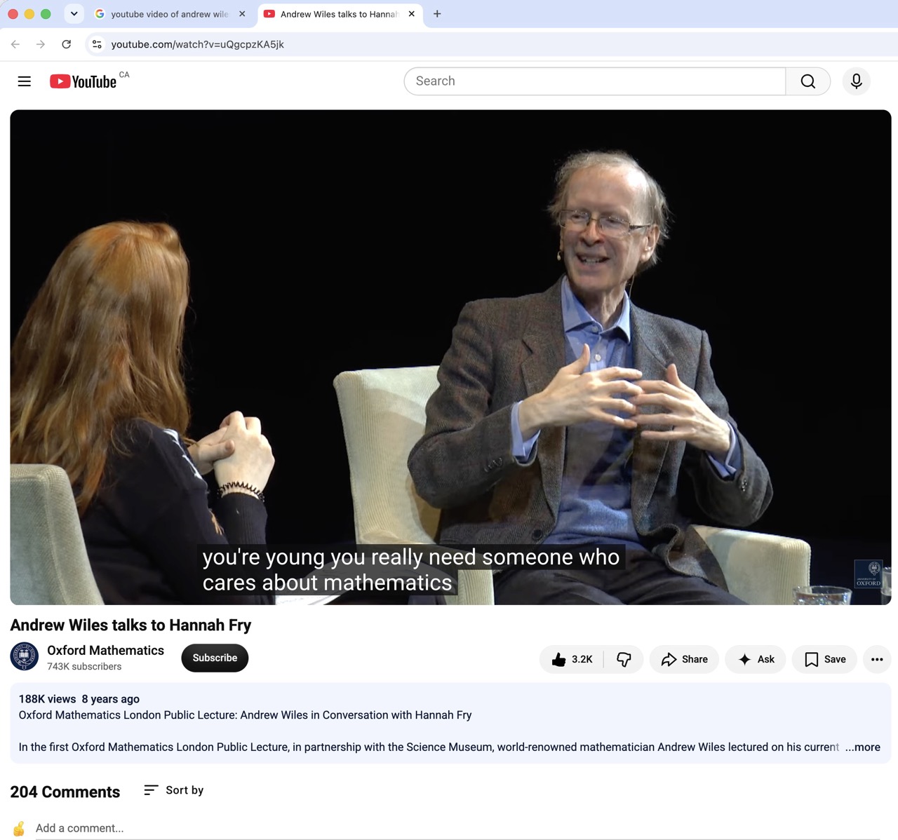 A Bookmark for Andrew Wiles