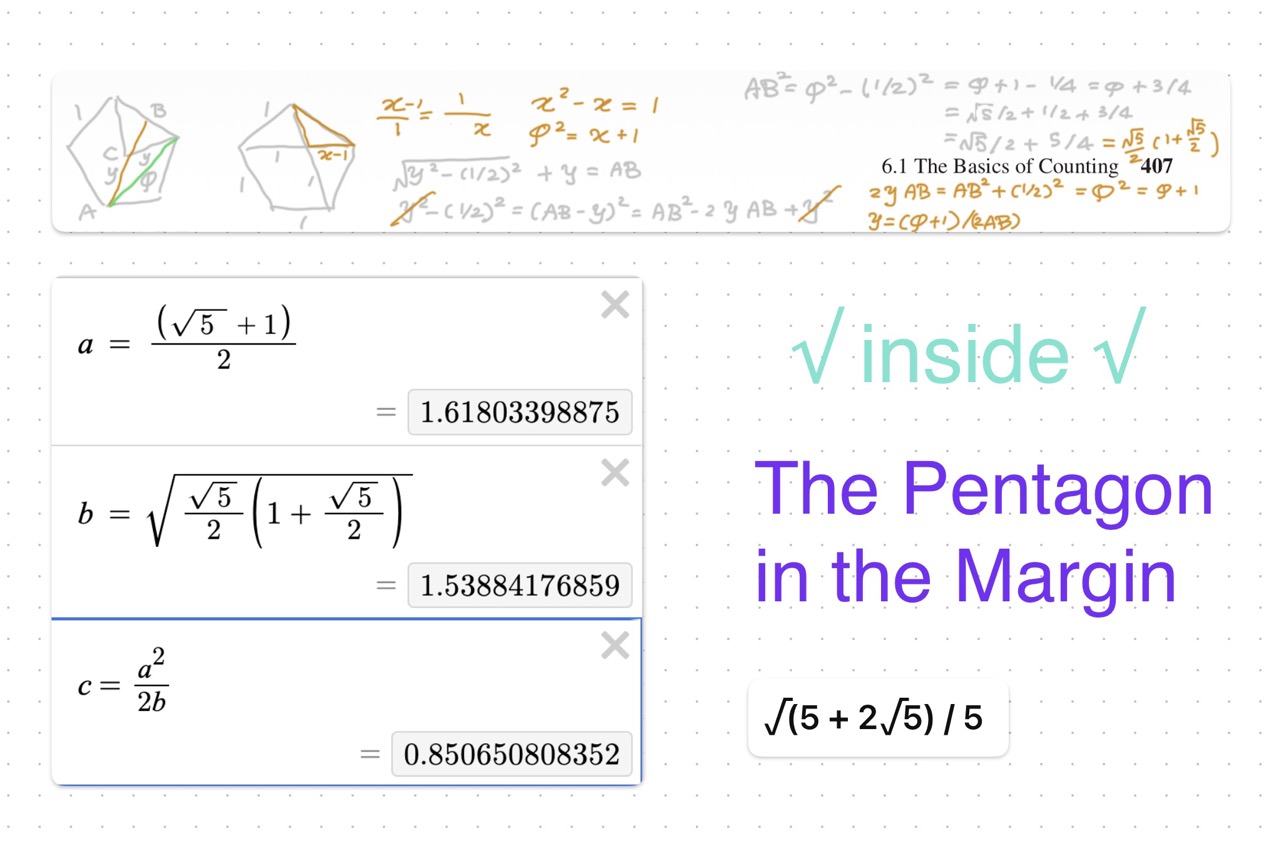 The Pentagon in the Margin