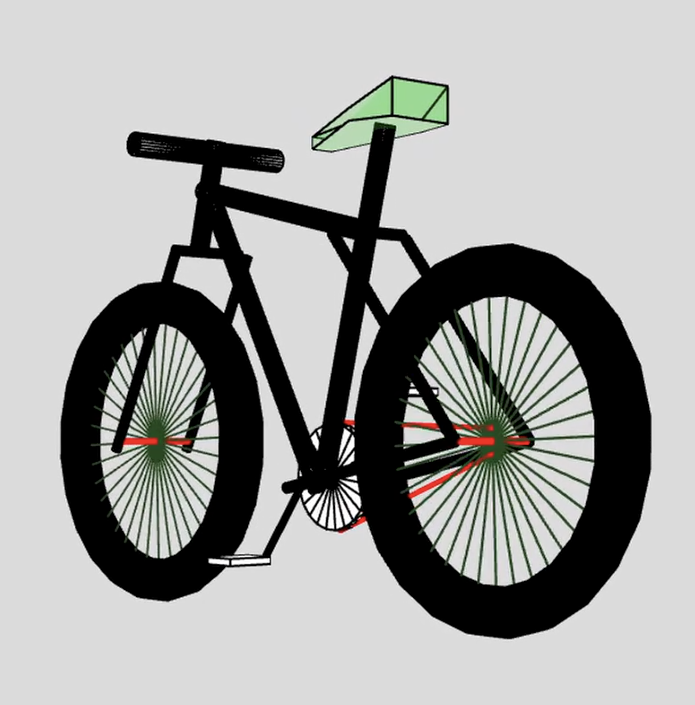 3D Bike with Pedal Disc and Chain